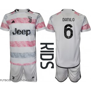 Juventus Danilo Luiz #6 Segunda Equipación Niños 2023-24 Manga Corta (+ Pantalones cortos)
